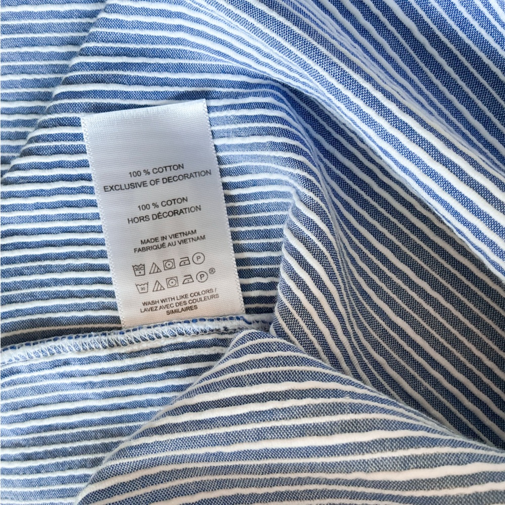 Stella & Dot Knit Top Smocked Ruffle Sleeve T Shirt White - Picture 4 of 4